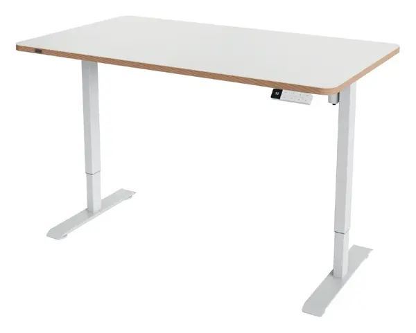 Birou ergonomic electric Leitz Ergo alb PAL si otel inaltime reglabila diverse marimi Birou ergonomic electric Leitz Ergo alb PAL si otel inaltime reglabila diverse marimi 140x80 cm