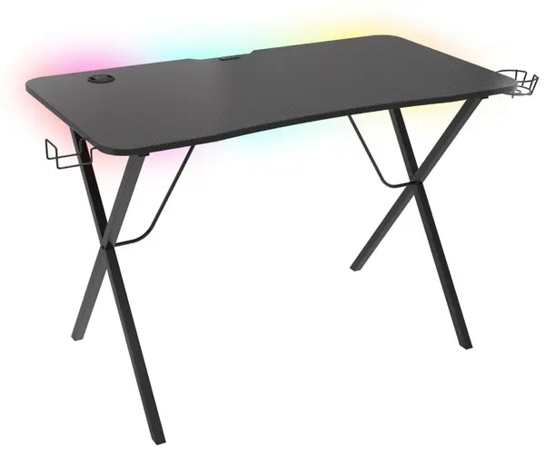 Birou gaming Genesis - Holm 200 RGB, negru