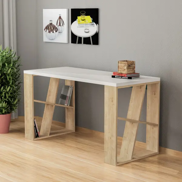 Birou Honey Alb-Oak