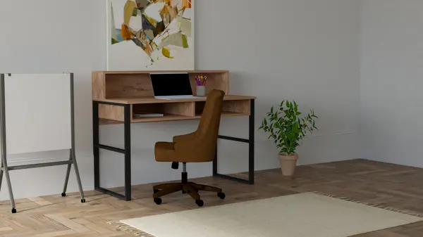 Birou Kemo Walnut-Negru