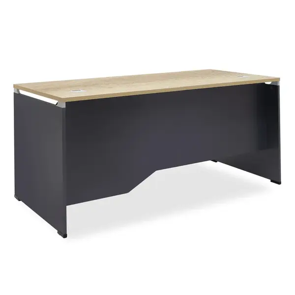 Birou Lotus, stejar-Gri inchis, 180x80x75 cm