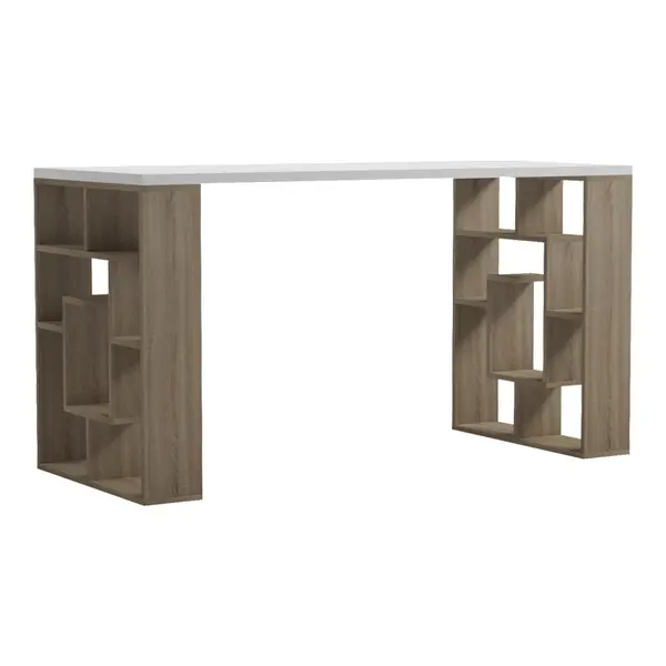 Birou Lovet cu raft, 140x60x75 cm