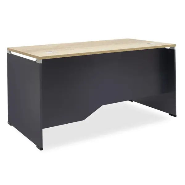 Birou manager Lotus, Stejar - Gri inchis, 150x80x75 cm