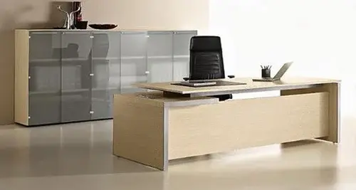 Birou Managerial 180 cm cu Blat Gros pentru Spatii Executive - Stejar Sonoma