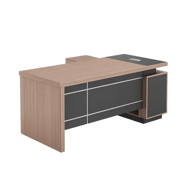 Birou managerial Bellagio cu cadru melaminat și panou frontal -dimensiuni W1800 × D800 × H750 mm