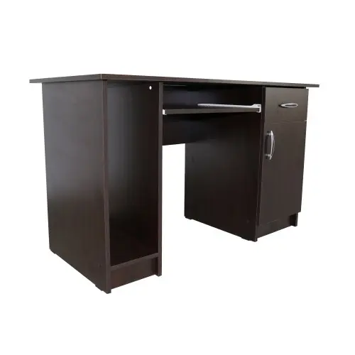 Birou Nero cu 1 usa si 1 sertar, Wenge, 120 x 74 x 60 cm