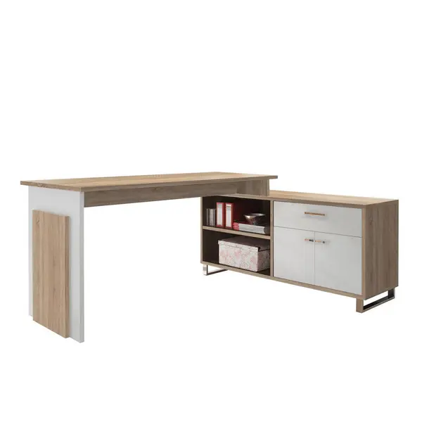 Birou Pe Colț, 140/65/76 cm, material pe bază de lemn