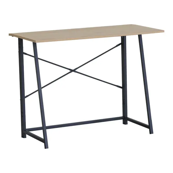 Birou pliabil Siklo, Stejar-Negru, 100x46x76 cm