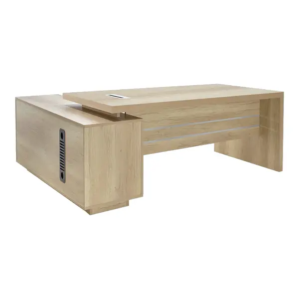 Birou profesional reversibil Amazon, Natural, 200x170x75 cm