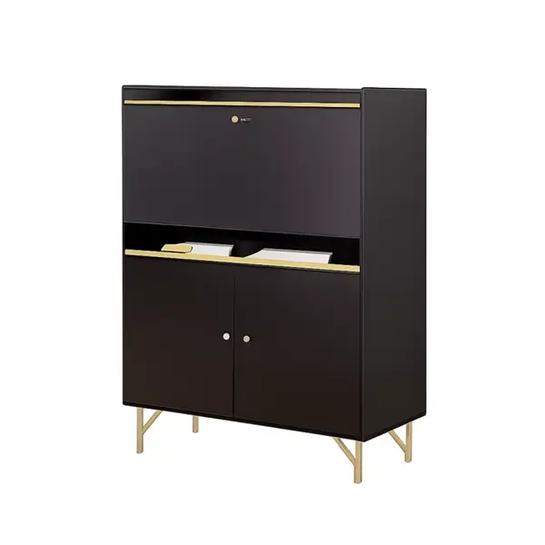 Birou secretaire &ndash; design compact, suprafata de lucru practica ,Black