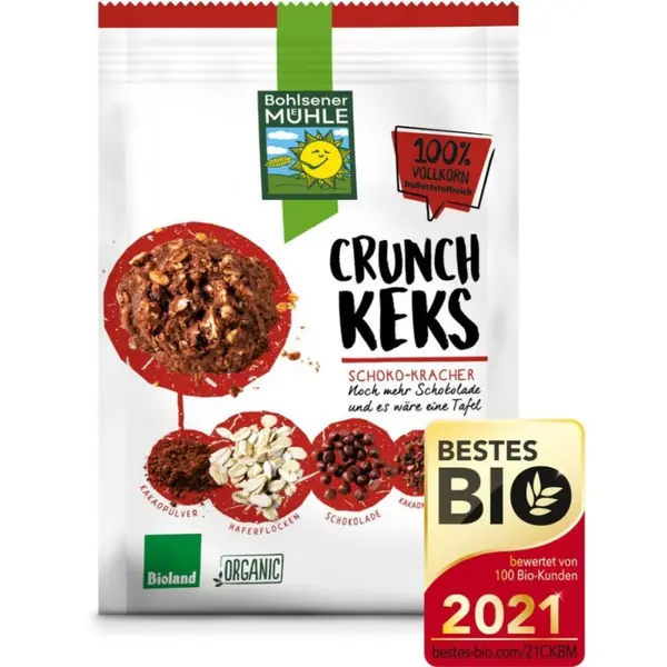Biscuiti crocanti cu ciocolata, eco - 150 g
