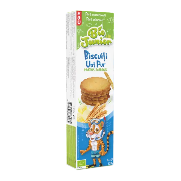 Biscuiti cu unt pur Bio, 125g, Bio Junior