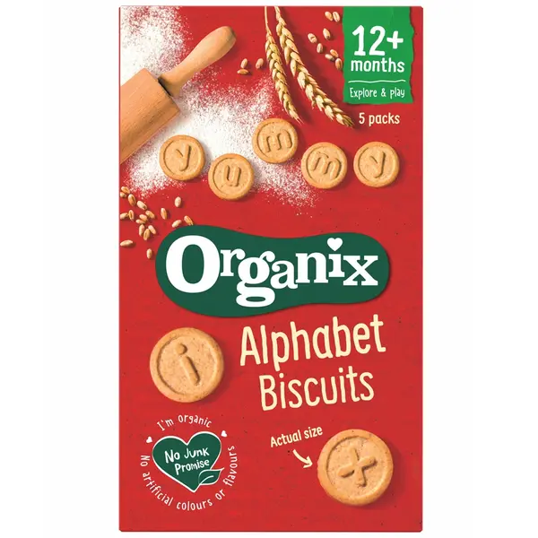 BISCUITI ECOLOGICI BIO ALFABET 12+ LUNI 5X25G 881305