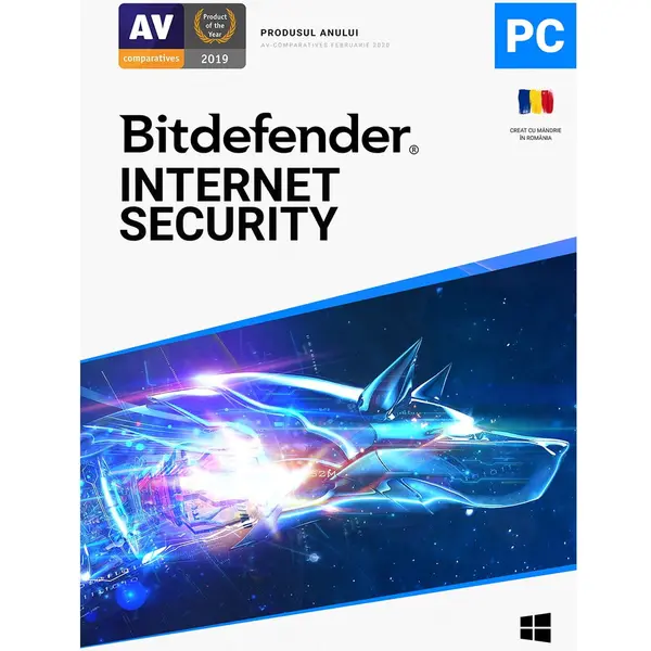 BitDefender Bitdefender Internet Security - 1 an, 1 dispozitiv + 1 dispozitiv gratuit, retail