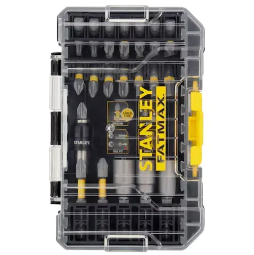 Biti impact torsiune Stanley STA88557-XJ, 50mm, 32 piese (Negru/Galben)