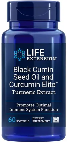 Black Cumin Seed Oil and Curcumin Elite, 60 capsule gelatinoase moi, Life Extension