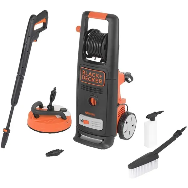 Black & Decker Aparat de spalat cu presiune Black & Decker, 2000 W, 440 l/h, 140 bar, 50°C temperatura maxima, accesorii incluse