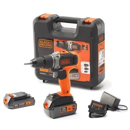 Black & Decker Black&Decker BCD003MEM2K-QW B+D 18v HD 2.0&4.0Ah Bat 1A Char Kitbox