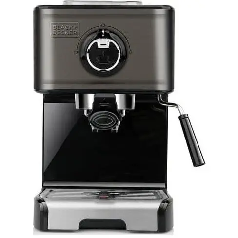 Black & Decker Espressor Automat BLACK+DECKER ES9200010B, 15 Bar, 1200 W, Cafea, Espresso, Cappucciono, Rezervor 1.2 L, Negru