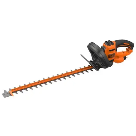 Black & Decker Foarfeca electrica pentru tuns gard viu Black & Decker BEHTS451, lungime lama 60 cm, putere 550 W, alimentare 230V, grosime crengi pana la 25 mm, Portocaliu-Negru