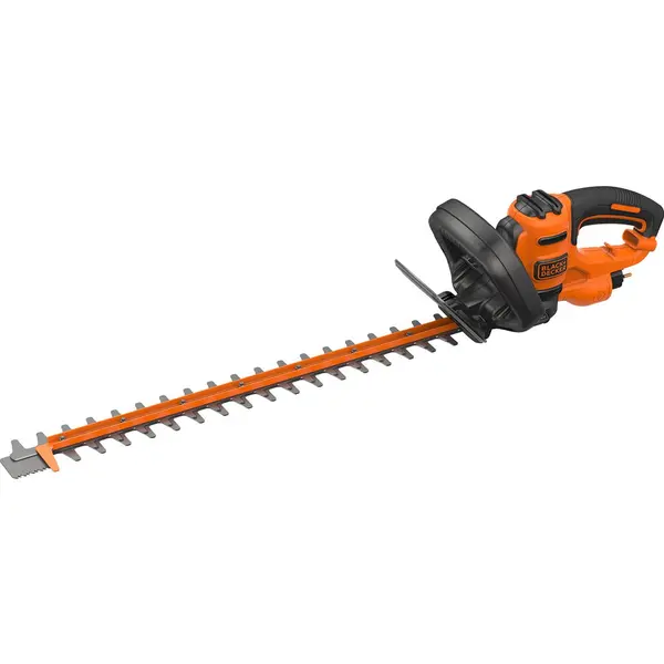 Black & Decker Foarfeca electrica pentru tuns gard viu Black & Decker BEHTS501, putere 600 W, lama 60 cm, taiere maxim 35 mm grosime, Portocaliu-Negru