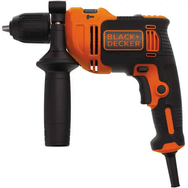 Black & Decker Masina de gaurit si insurubat (bormasina) cu percutie Black & Decker BEH710-QS, 710 W, 220 V, 2800 RPM, 47.600 BPM, 20 mm diametru amxim gaurire, 2.5 m lungime cablu