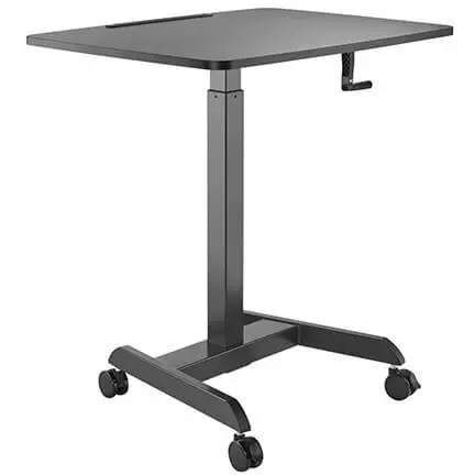 Blackmount Workstation Blackmount FWS08-4 reglabil in inaltine, pe roti, Negru