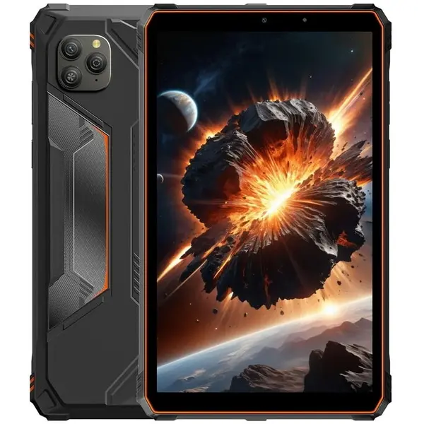 Blackview Tableta Blackview Active 5 Rugged, Procesor Octa-Core Unisoc T615, Ecran IPS 90Hz 8.68, 8GB RAM, 128GB Flash, 16MP, Android, NFC, Mod Manusi, TUV, 6600 mAh, 18 W, Dual SIM, Negru-Portocaliu