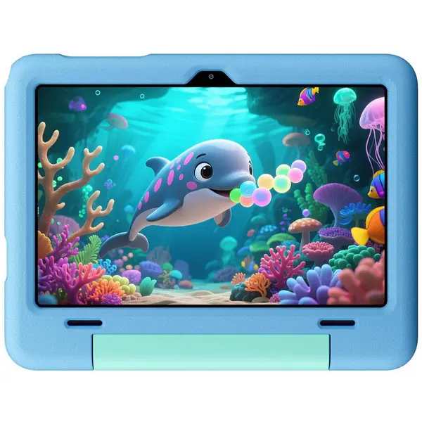 Blackview Tableta Blackview Tab 20 Kids, Procesor Quad-Core Unisoc T310, Ecran HD+ IPS 60Hz 10.1, 4GB RAM, 64GB Flash, 8MP, Android 15, Mod PC, Google Kids Space, 6600 mAh, 10W, Wi-Fi, Albastru