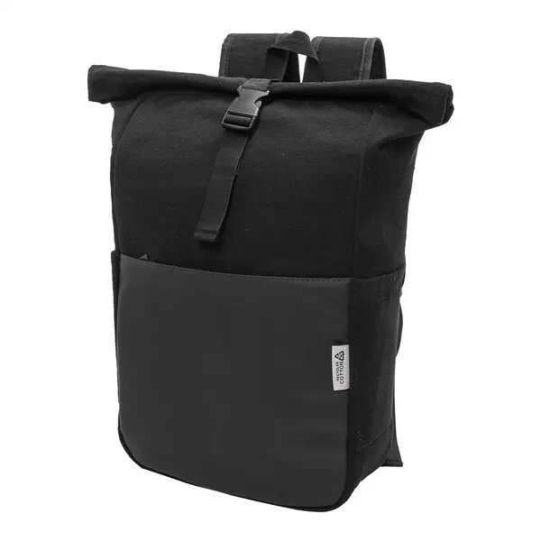 Blakkan Back Rucsac din pânză reciclată - negru