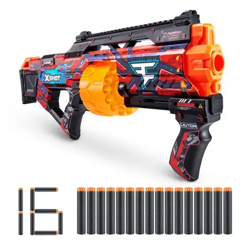 Blaster X-Shot Skins Last Stand Dart Blaster Faze Clan 36518H, 16 proiectile