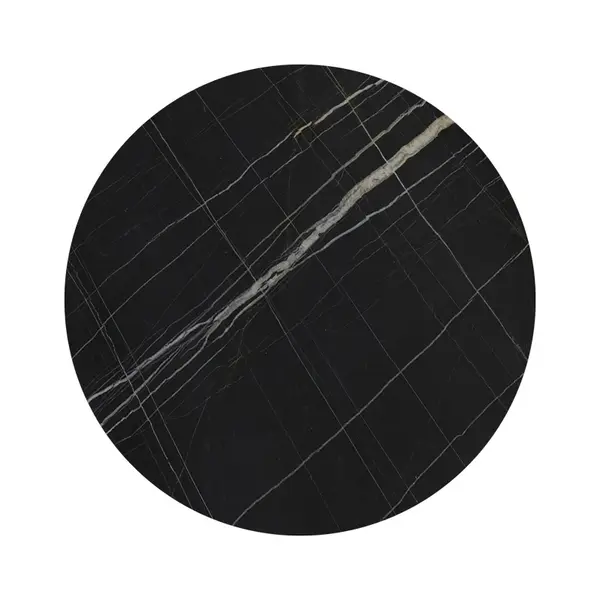 Blat de masa, Relian, Rotund, Negru, 60x60x1.2 cm