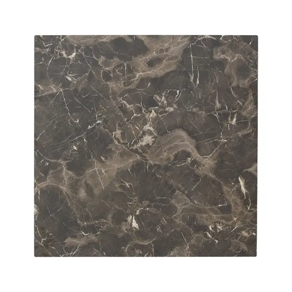 Blat de masa Verhia, Pako World, Gri inchis, Aspect marmura, 12 mm, 60x60 cm