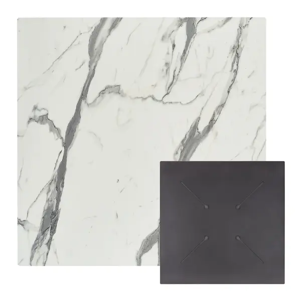 Blat masa HPL VOJENS 2 MARBLE 70 CM - Alb