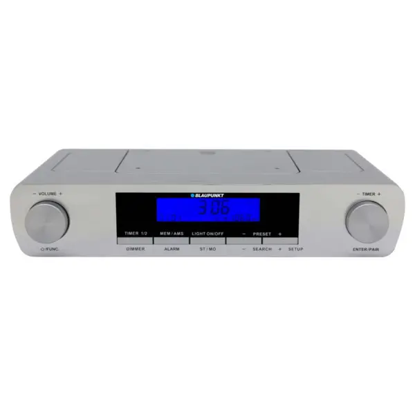 Blaupunkt Ceas cu radio BlauPunkt KR14BT, FM, LCD, Bluetooth, Argintiu (KR14BT)