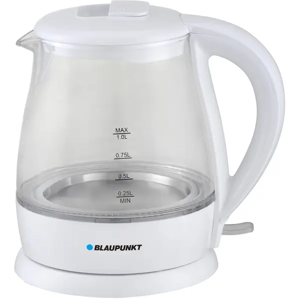 Blaupunkt Fierbator Blaupunkt EKG301, 1630W, 1L, Alb, baza rotativa, iluminare LED, Alb
