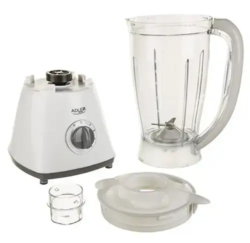 Blender Adler AD 4057, 450 W, 1.5 L, 4 viteze, Functie Puls (Alb)