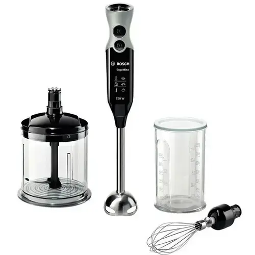 Blender cu imersie Bosch MSM67160, 750 W, 12 viteze (Negru/Argintiu)