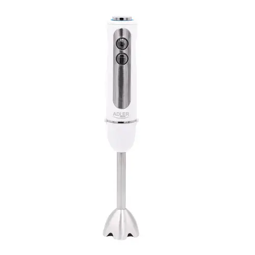 Blender de mana Adler AD4625W, 850W, 5 setari de viteza, functie turbo, lame din otel inoxidabil, Alb