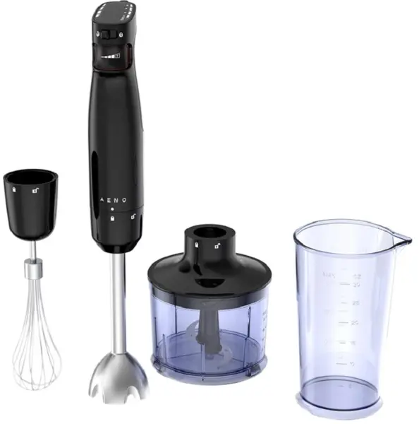 Blender de mână Aeno - AHB0002, 1000W, 9 viteze, negru