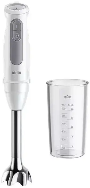 Blender de mana Braun Multi Quick 5 MQ 50001M, 1000 W, 21 viteze, Pahar 0.6 l (Alb)