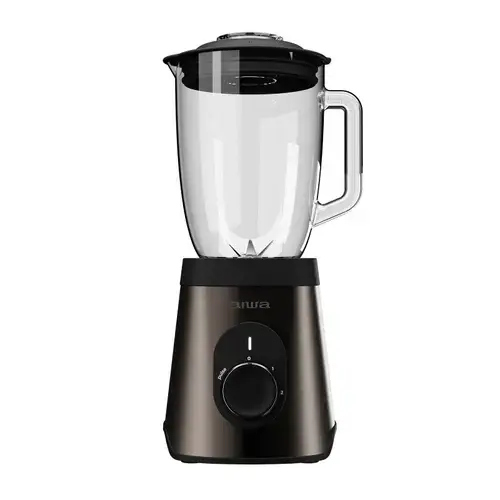 Blender de masa Aiwa ATB-1500, 1500W, 1.5l, 2 viteze + Pulse, 6 lame inox Satoku®, Zdrobire gheata (Negru)