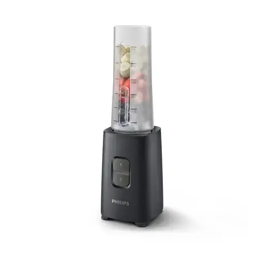 Blender de masa Philips HR2040/00, 2 viteze, 25000 RPM, 350 W, 600 ml (Negru)
