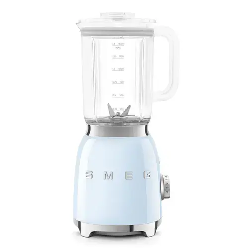Blender de masa retro Smeg BLF03PBEU, 800 W, 4 programe, Pulse, Auto-curatare, 18000 rpm (Albastru)