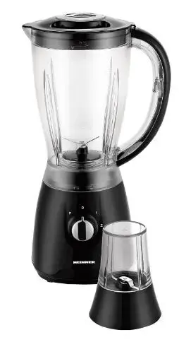 Blender Heinner HBL-500R, 500W, 2 Viteze+Pulse, 1.5L, Rasnita (Negru)