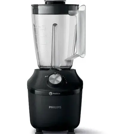 Blender Philips Seria 3000 HR2191/01, Sistem ProBlend, capacitate maxima 2L, 2 viteze, zdrobeste gheata, aplicatia NutriU (Negru)