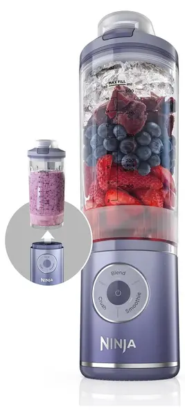 Blender portabil Ninja - Blast Max, 570 ml, 3 funcții, mov