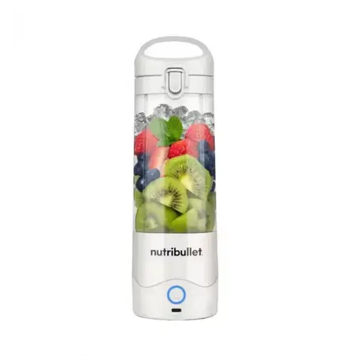 Blender portabil NUTRIBULLET NBP003W, 0.475l, 1 treapta viteza, USB-C (Alb)