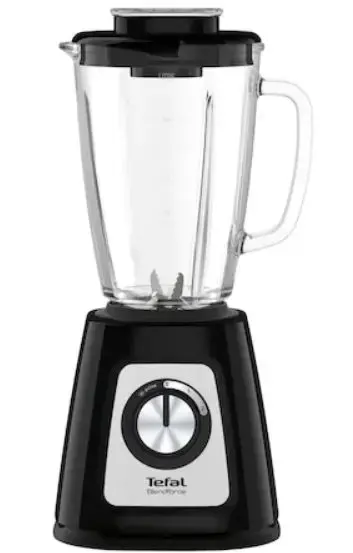 Blender Tefal Blendforce BL438831, 800 W, Powerlix, Smart Lock, 1.75 L (Negru/Argintiu)