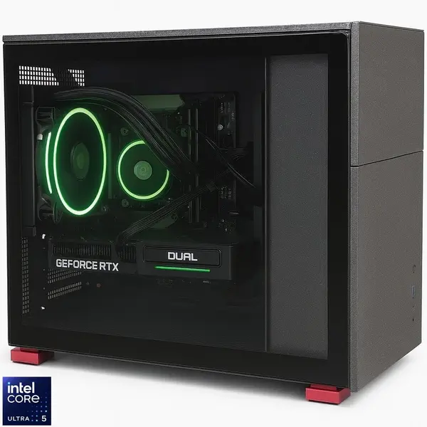 Bleu Jour Sistem Desktop PC Gaming BLEU JOUR cu procesor Intel® Core™ Ultra 5 245KF pana la 5.2GHz, 16GB DDR5, 1TB SSD, NVIDIA® GeForce RTX™ 5060 8GB GDDR7, Windows 11 Pro, Negru